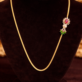 Ruby-Green Traditional Mangalsutra Chain